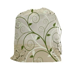 Leaf Sexy Green Gray Drawstring Pouches (xxl)