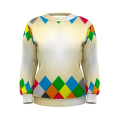 Plaid Wave Chevron Rainbow Color Women s Sweatshirt