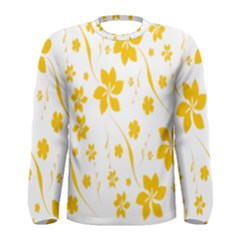 Shamrock Yellow Star Flower Floral Star Men s Long Sleeve Tee