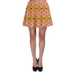 Orange Circle Polka Skater Skirt by Mariart