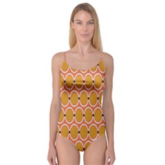 Orange Circle Polka Camisole Leotard 