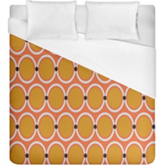 Orange Circle Polka Duvet Cover (king Size) by Mariart