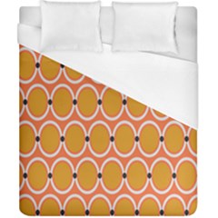 Orange Circle Polka Duvet Cover (california King Size) by Mariart