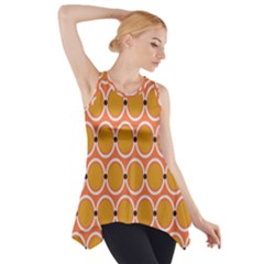 Orange Circle Polka Side Drop Tank Tunic by Mariart