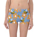 Wasp Bee Honey Flower Floral Star Orange Yellow Gray Boyleg Bikini Bottoms View1