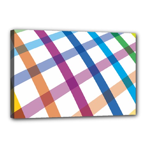 Webbing Line Color Rainbow Canvas 18  X 12 