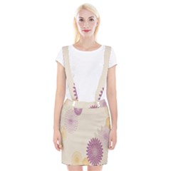 Star Sunflower Floral Grey Purple Orange Braces Suspender Skirt