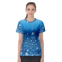 Water Bubble Blue Foam Women s Sport Mesh Tee