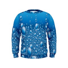 Water Bubble Blue Foam Kids  Sweatshirt