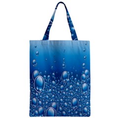 Water Bubble Blue Foam Zipper Classic Tote Bag by Mariart