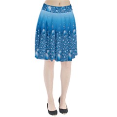 Water Bubble Blue Foam Pleated Skirt
