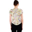 Colorful Seamless Floral Background Crew Neck Crop Top View2