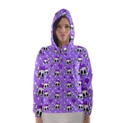 Cute skulls  Hooded Wind Breaker (Women)