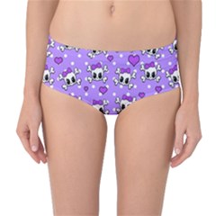 Cute Skulls  Mid-waist Bikini Bottoms by Valentinaart