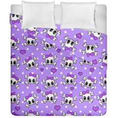 Cute skulls  Duvet Cover Double Side (California King Size)