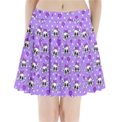 Cute skulls  Pleated Mini Skirt