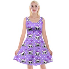 Cute skulls  Reversible Velvet Sleeveless Dress