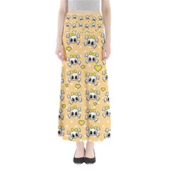 Cute Skull Maxi Skirts by Valentinaart