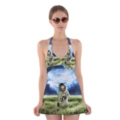 Astronaut Halter Swimsuit Dress