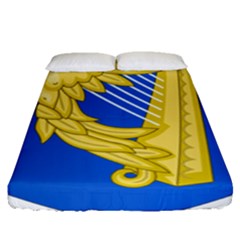 Coat Of Arms Of Ireland, 17th Century To The Foundation Of Irish Free State Fitted Sheet (queen Size) by abbeyz71