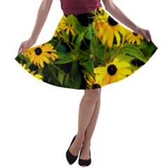 Walking Through Sunshine A-line Skater Skirt by dawnsiegler