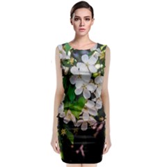 Tree Blossoms Sleeveless Velvet Midi Dress by dawnsiegler