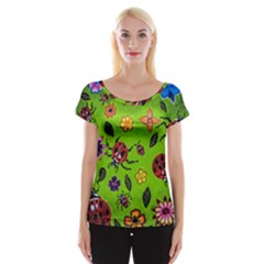 Lucky Ladies Women s Cap Sleeve Top