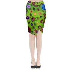 Lucky Ladies Midi Wrap Pencil Skirt