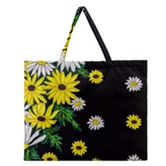 Floral Rhapsody Pt 3 Zipper Large Tote Bag by dawnsiegler