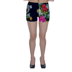 Floral Rhapsody Pt 4 Skinny Shorts by dawnsiegler