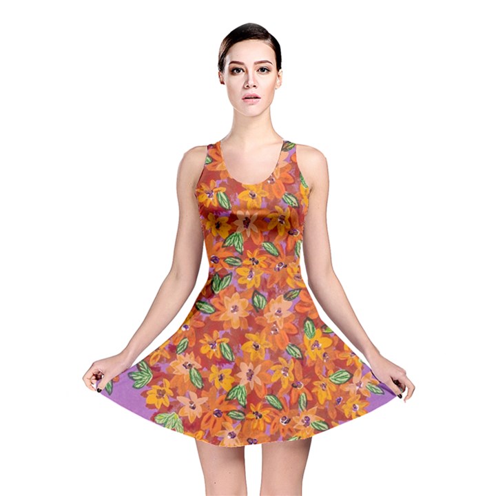 Floral Sphere Reversible Skater Dress