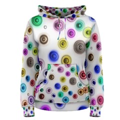 Colorful Concentric Circles              Women s Pullover Hoodie by LalyLauraFLM