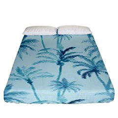 Watercolor Palms Pattern  Fitted Sheet (king Size) by TastefulDesigns