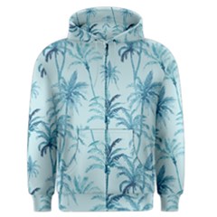 Watercolor Palms Pattern  Men s Zipper Hoodie by TastefulDesigns