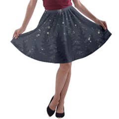 Night Full Star A-line Skater Skirt by berwies