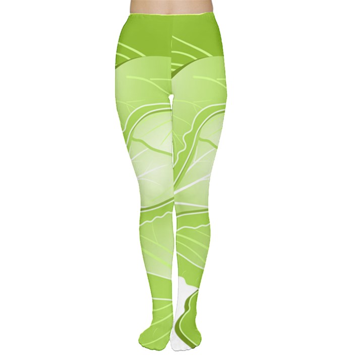 Cabbage Leaf Vegetable Green Women s Tights