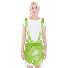 Cabbage Leaf Vegetable Green Braces Suspender Skirt by Mariart