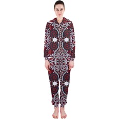 Batik Fabric Hooded Jumpsuit (ladies) 