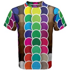 Circle Round Yellow Green Blue Purple Brown Orange Pink Men s Cotton Tee by Mariart