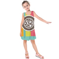 Dinerplate Tablemaner Food Fok Knife Kids  Sleeveless Dress by Mariart