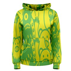 Easter Monster Sinister Happy Green Yellow Magic Rock Women s Pullover Hoodie by Mariart