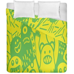 Easter Monster Sinister Happy Green Yellow Magic Rock Duvet Cover Double Side (california King Size)