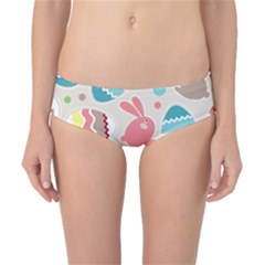 Easter Rabbit Bunny Rainbow Classic Bikini Bottoms by Mariart