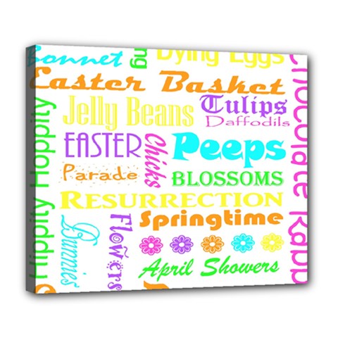 Easter Subway Blossoms Color Rainbow Chocolate Deluxe Canvas 24  X 20  