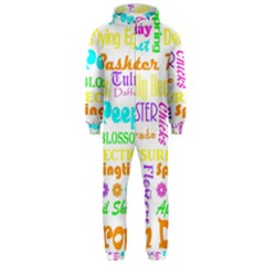 Easter Subway Blossoms Color Rainbow Chocolate Hooded Jumpsuit (men)  by Mariart