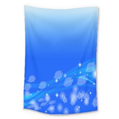 Fish Swim Blue Water Swea Beach Star Wave Chevron Large Tapestry