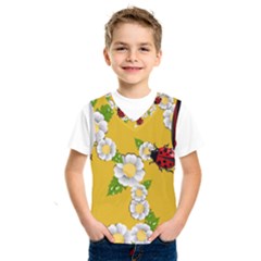 Flower Floral Sunflower Butterfly Red Yellow White Green Leaf Kids  Sportswear by Mariart