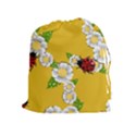 Flower Floral Sunflower Butterfly Red Yellow White Green Leaf Drawstring Pouches (Extra Large) View1