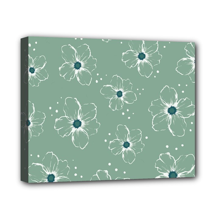 Flower Floral Sakura Sunflower Rose Blue Canvas 10  x 8 