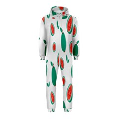 Fruit Green Red Guavas Leaf Hooded Jumpsuit (kids) by Mariart